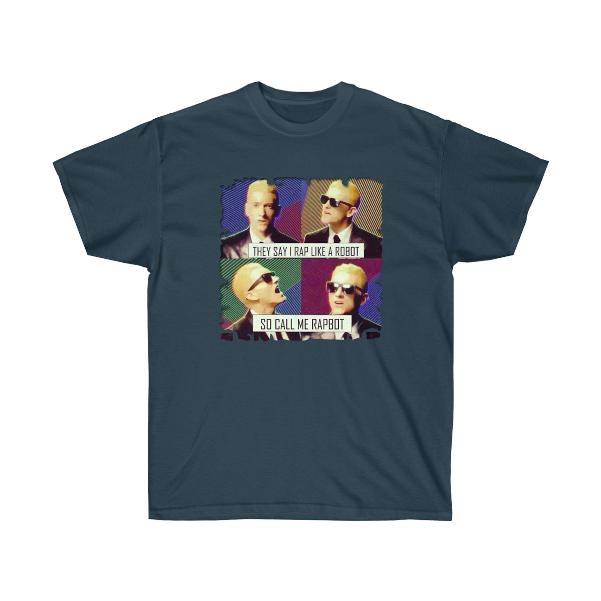 Call Me Rapbot Men T-Shirt - Blue Dusk, 2XL image