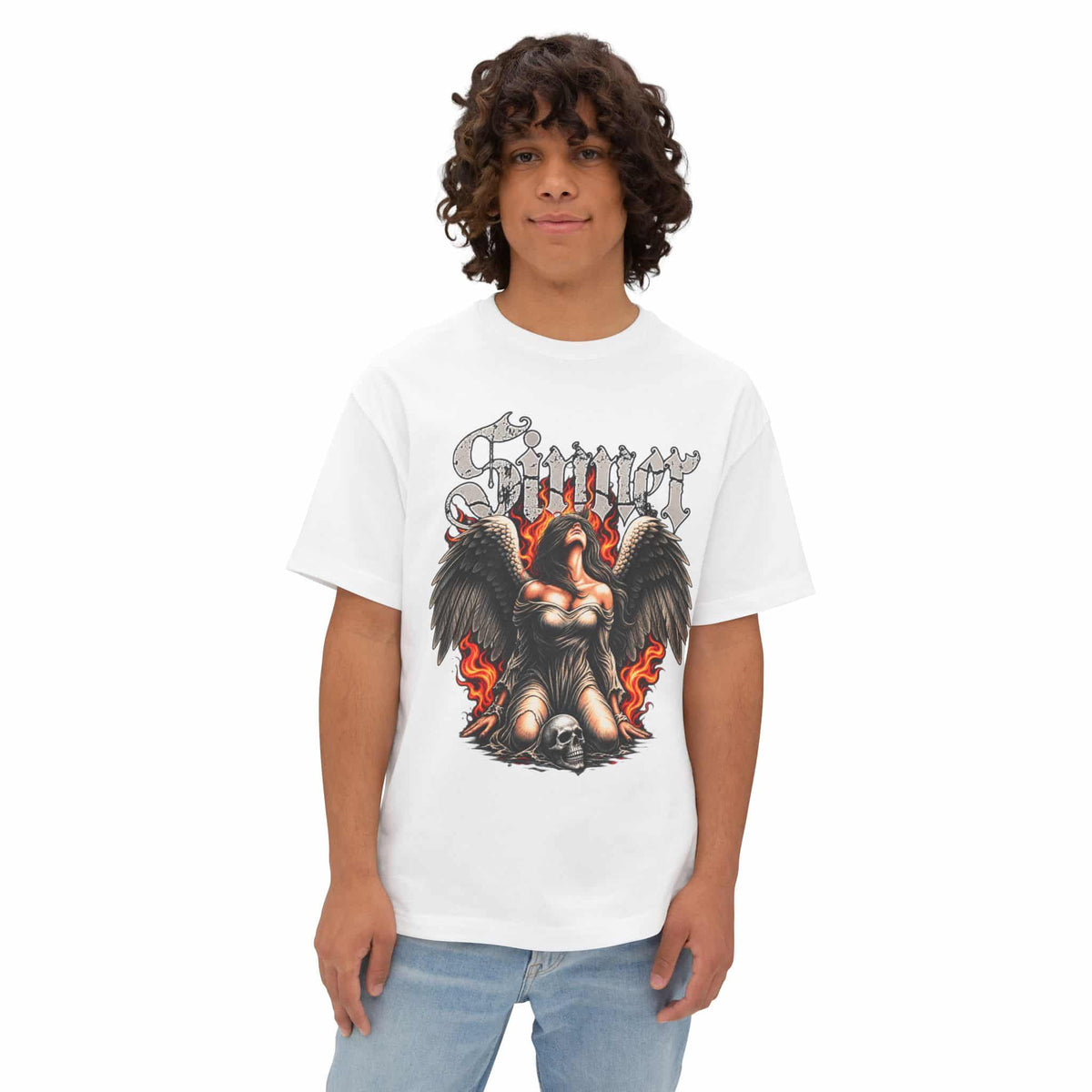 Sinner’s Flame Unisex Oversized Boxy Tee image 39
