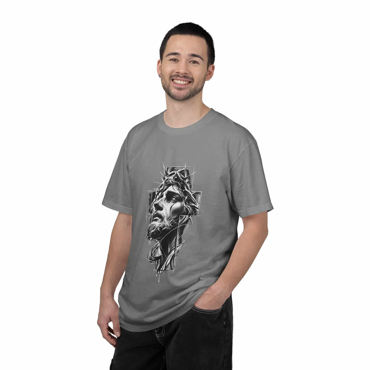 Crown of Faith 2 Unisex Garment-Dyed T-shirt image 121