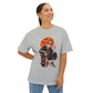 Retro Skater Skeleton Halloween Unisex Oversized Boxy Tee image 27