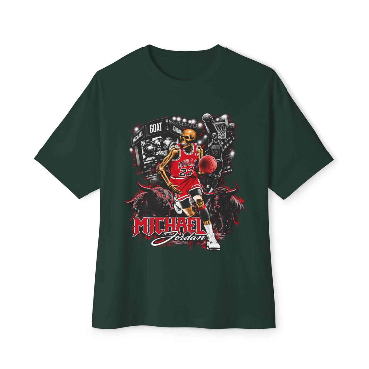 Chicago Legend 23 Unisex Oversized Boxy Tee - Forest, 2XL image