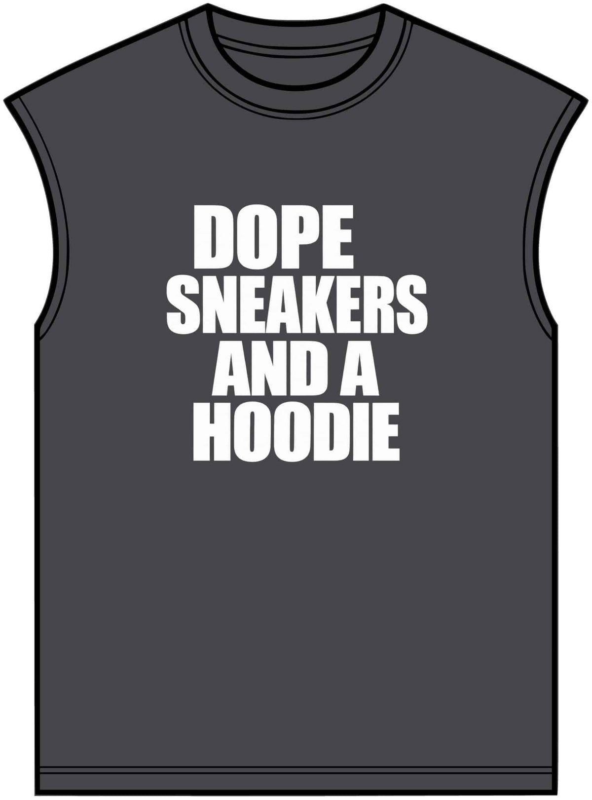 Graphic Print Unisex Garment-Dyed Muscle Tee – POD0036 image