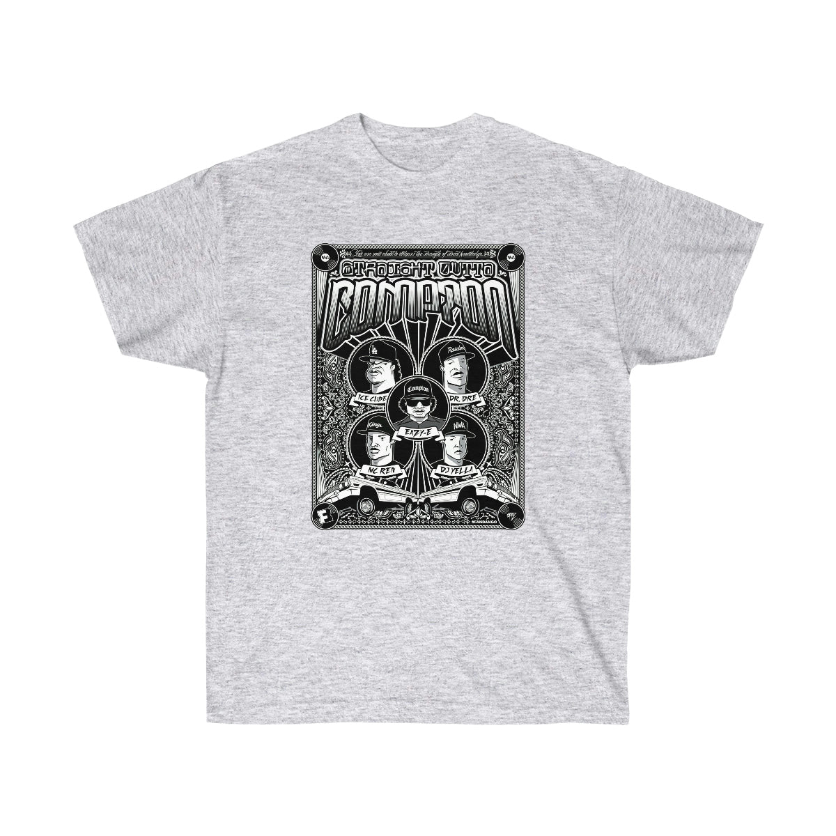 Rap Compton Men T-Shirt - Ash, 3XL image