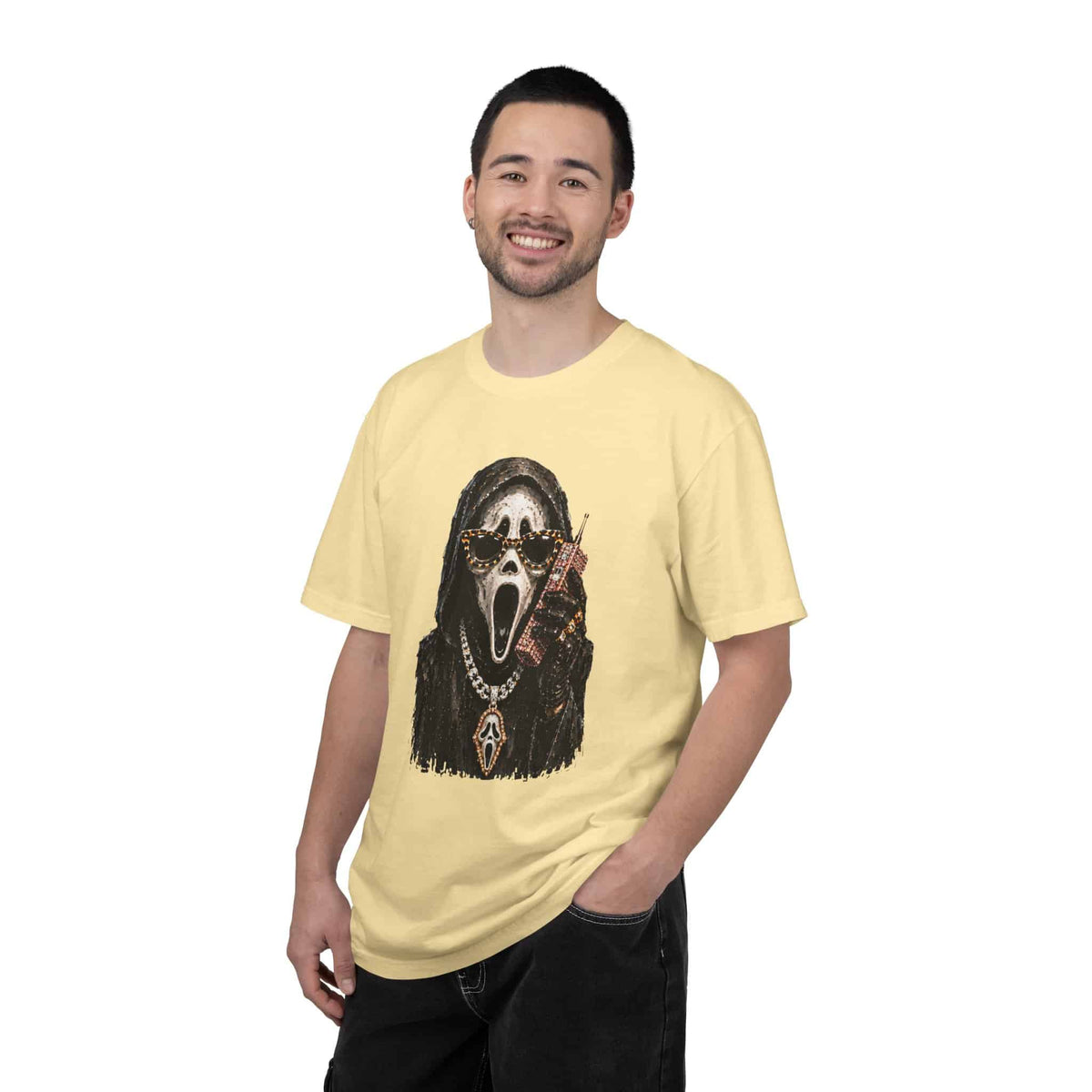 Halloween Ghostface Unisex Garment-Dyed T-shirt image 25