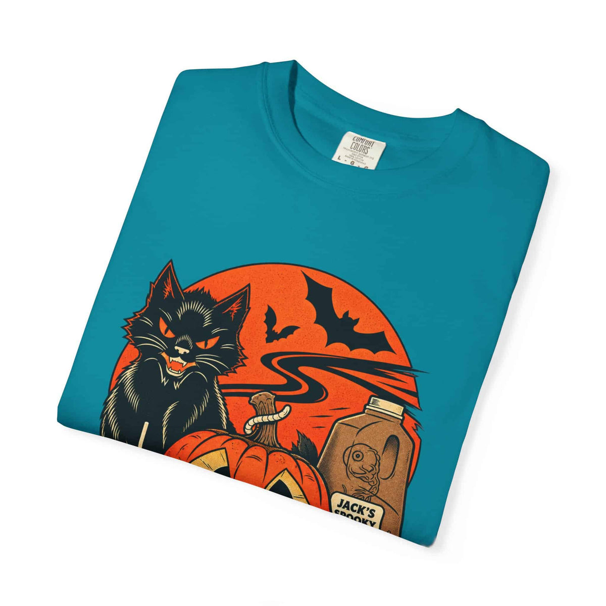 Midnight Cat Unisex Garment-Dyed T-shirt image 103