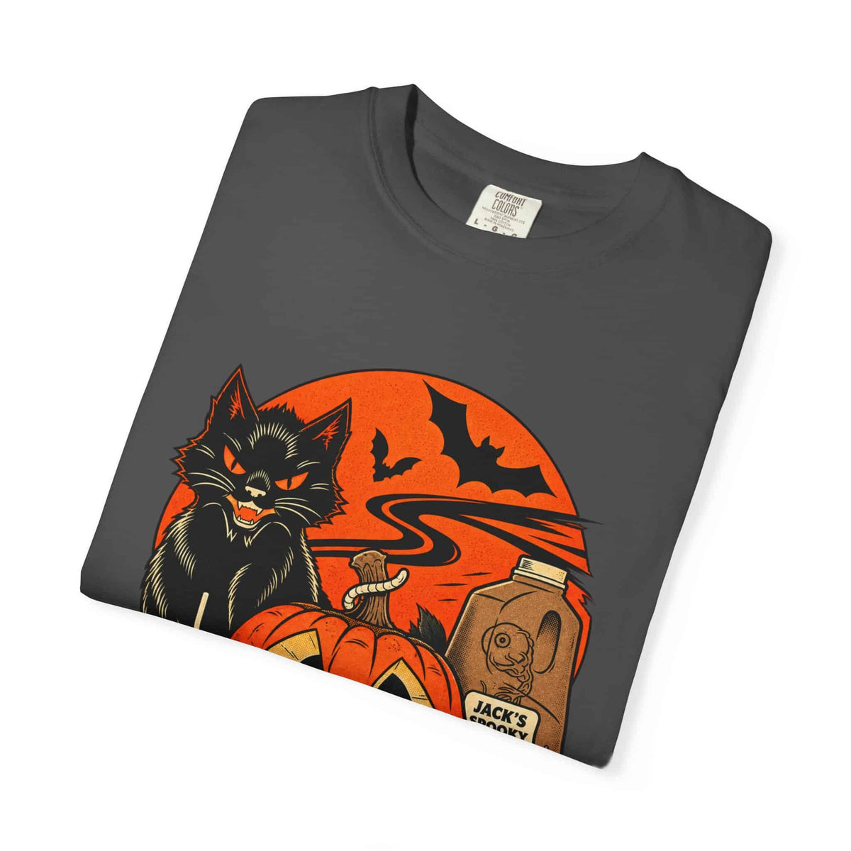 Midnight Cat Unisex Garment-Dyed T-shirt image 84