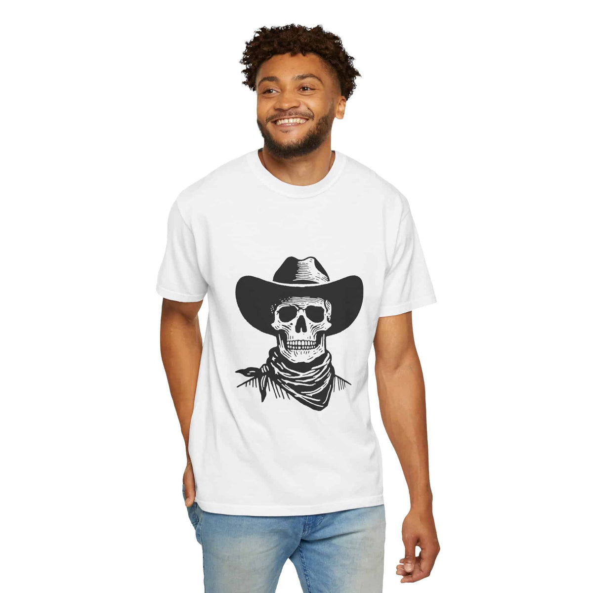 Outlaw Skull Unisex Garment-Dyed T-shirt image 5