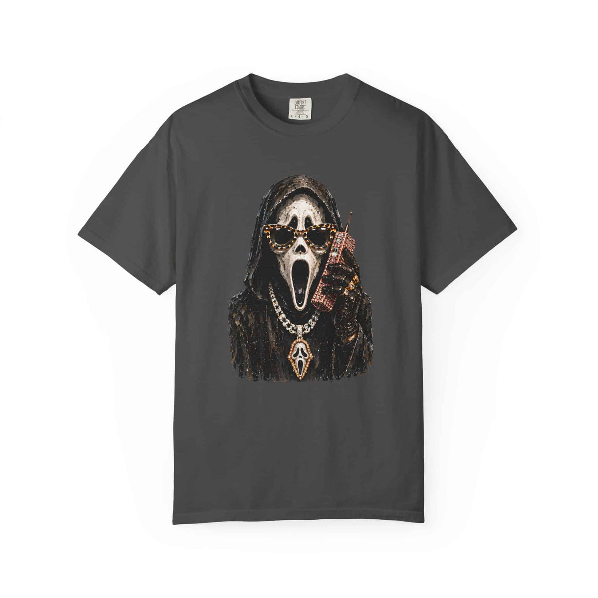 Halloween Ghostface Unisex Garment-Dyed T-shirt image