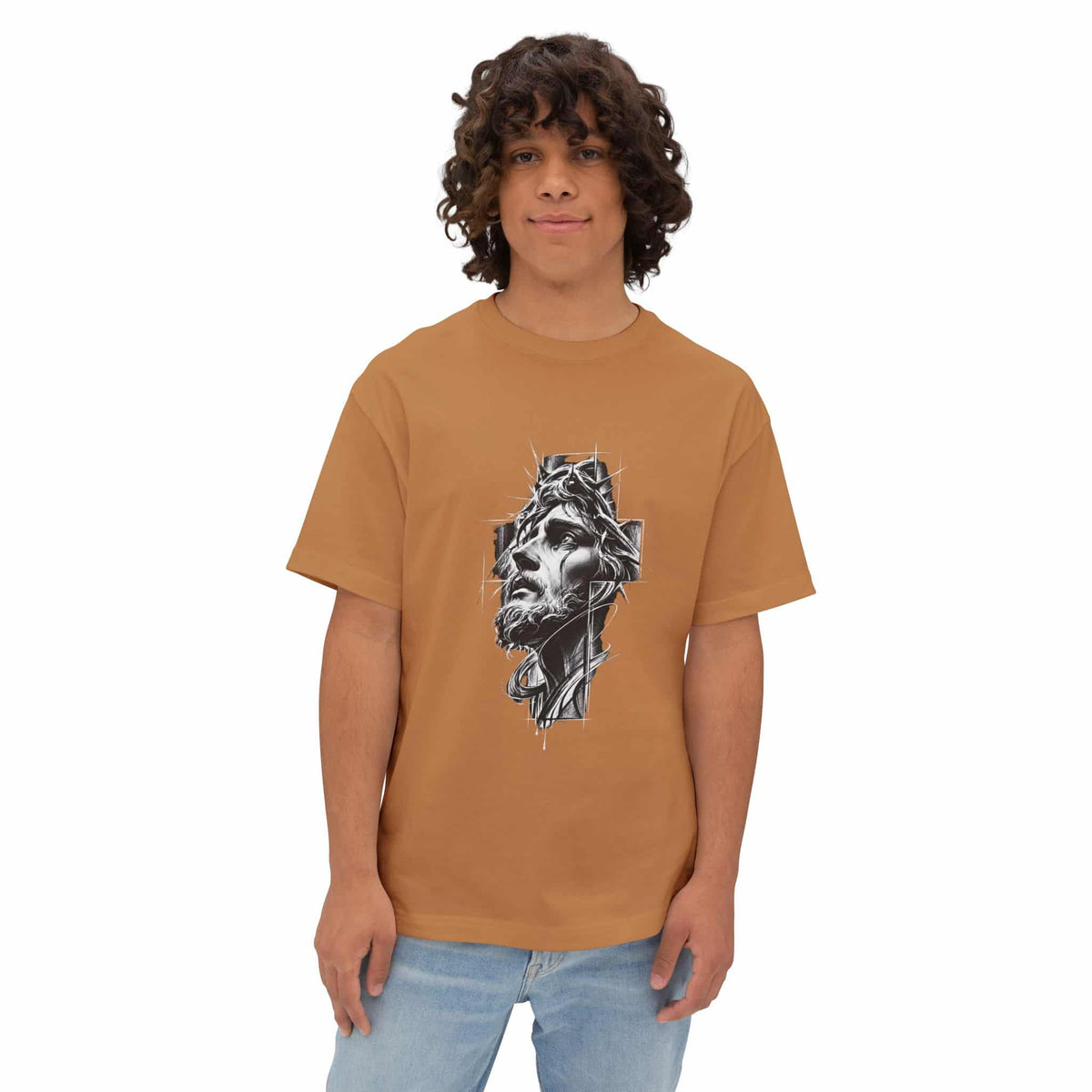 Crown of Faith 2 Unisex Oversized Boxy Tee image 16