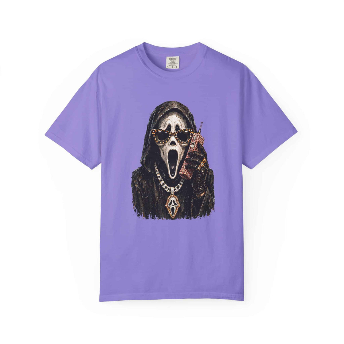 Halloween Ghostface Unisex Garment-Dyed T-shirt image 49