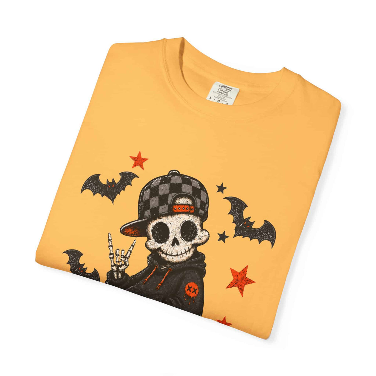 Boy Skeleton Halloween Unisex Garment-Dyed T-shirt image 30