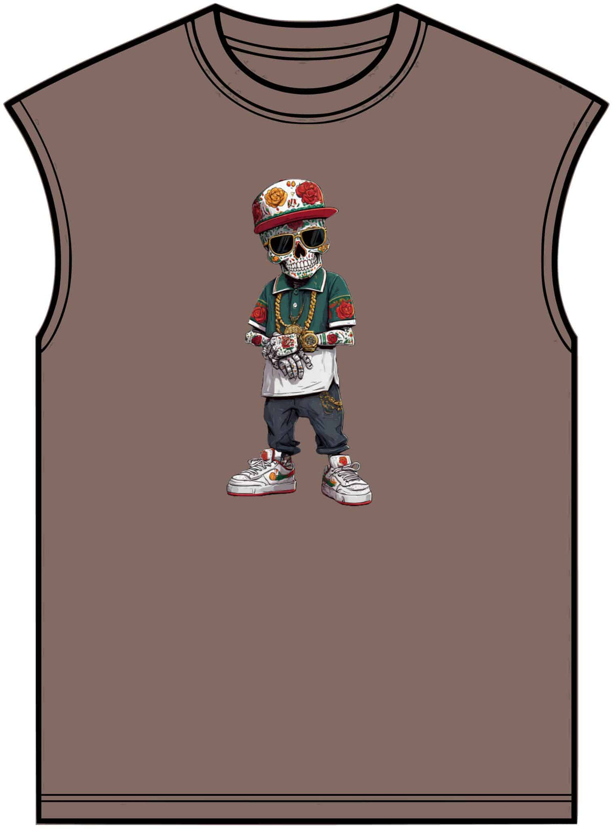 Skull Luxury Unisex Garment-Dyed Muscle Tee image 8