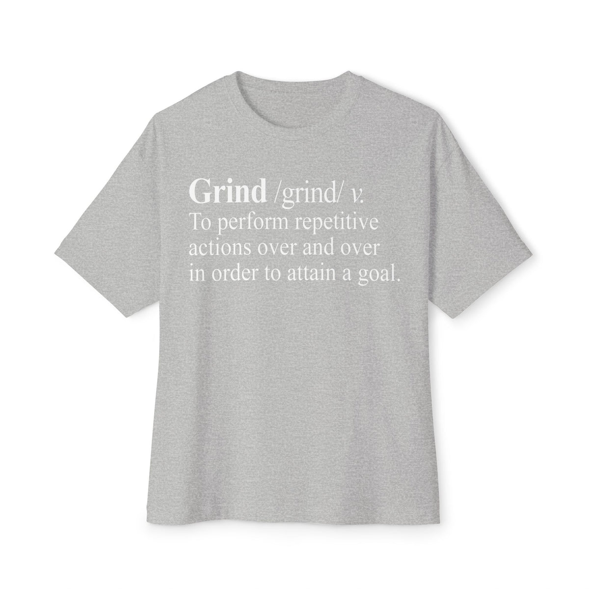 Grind Definition Unisex Oversized Boxy Tee - Athletic Heather, 2XL image