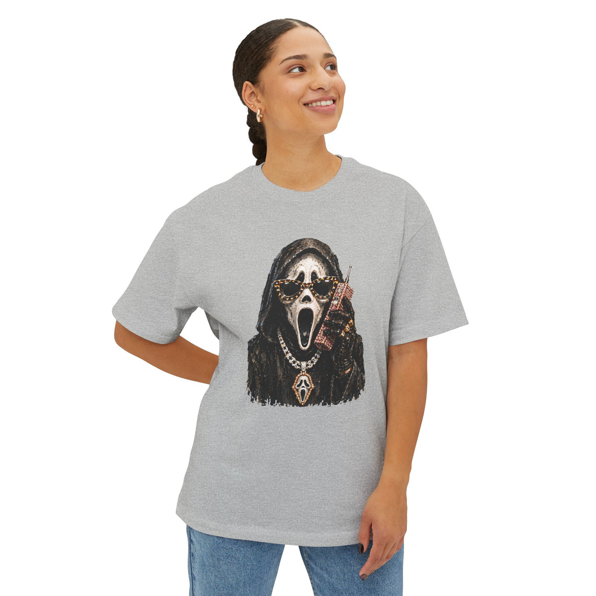 Halloween Ghostface Unisex Oversized Boxy Tee image 23