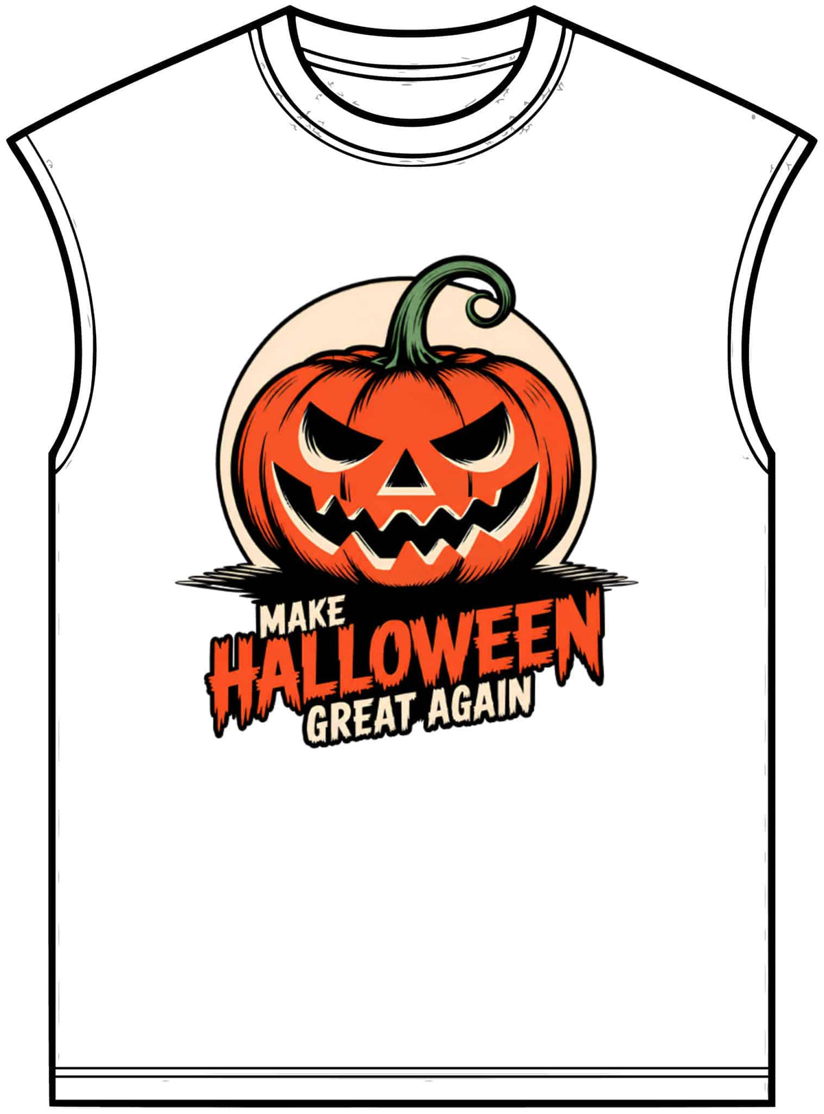 Make Halloween Great Again Unisex Garment-Dyed Muscle Tee image 4