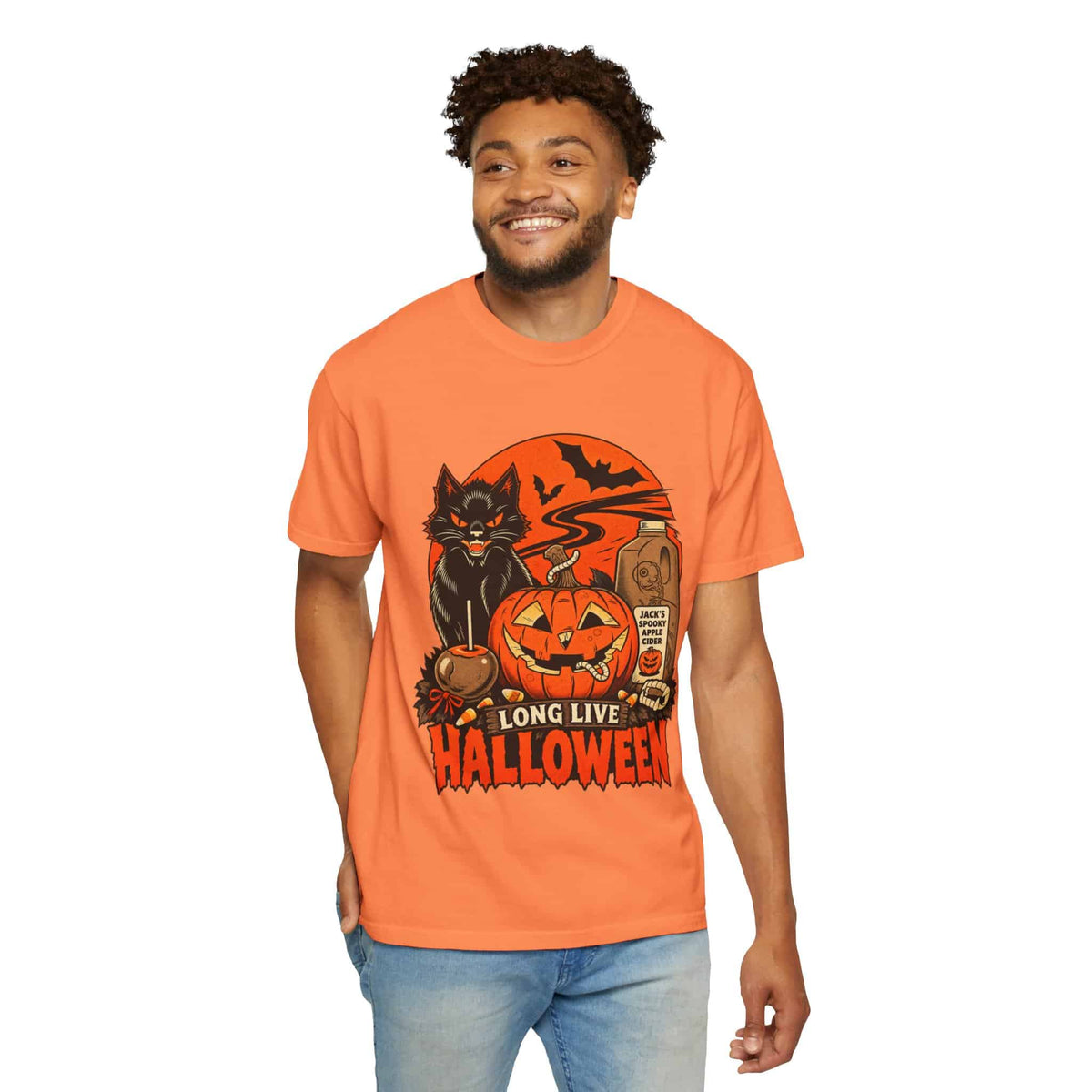 Midnight Cat Unisex Garment-Dyed T-shirt image 17