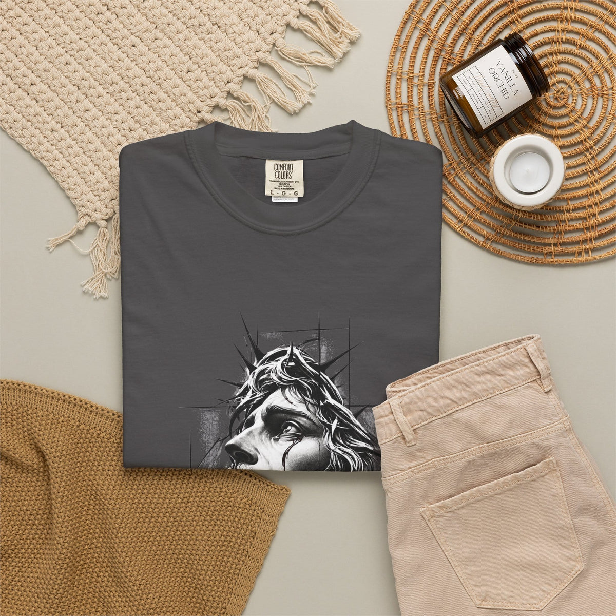 Crown of Faith 1 Unisex Garment-Dyed T-shirt image 85