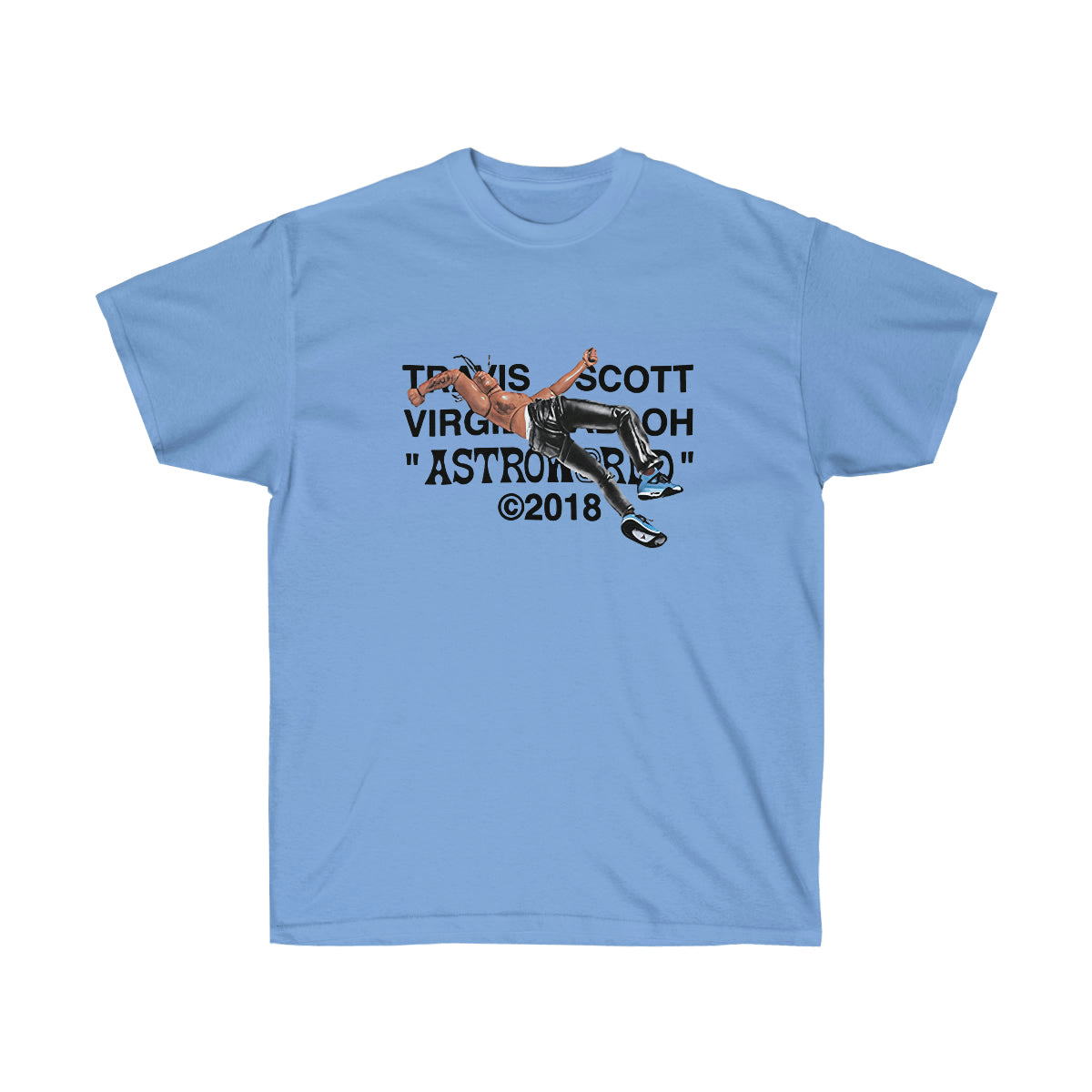 Travis Scott Virgil Abloh Astroworld Men T-Shirt - Carolina Blue, 2XL image
