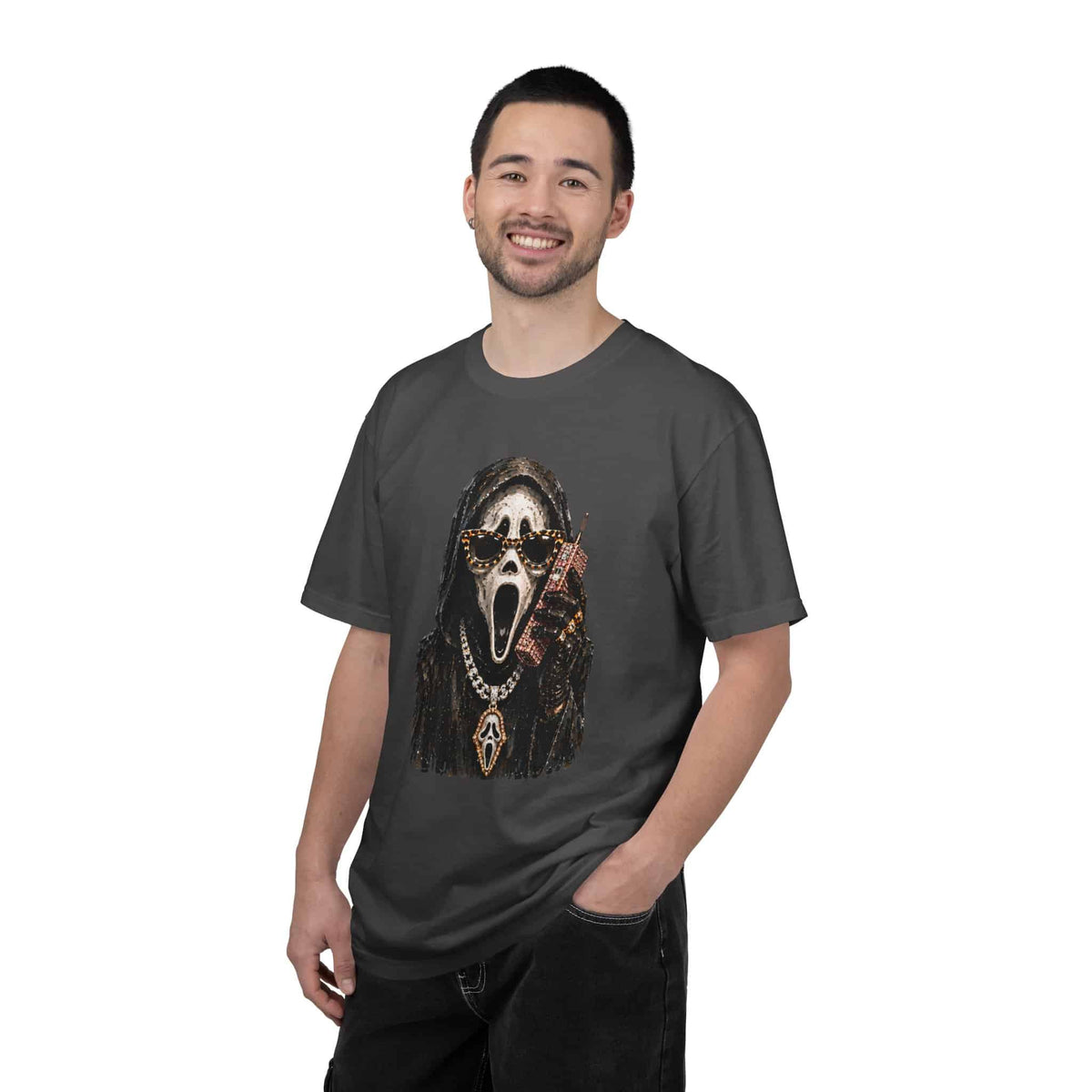 Halloween Ghostface Unisex Garment-Dyed T-shirt image 88