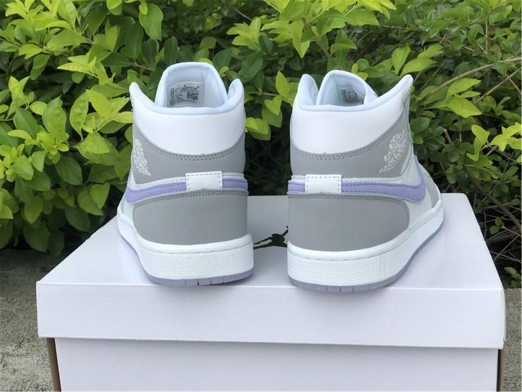 Air Jordan 1 Mid Wolf Grey Aluminum Shoes Sneakers - nk0001758 image 5