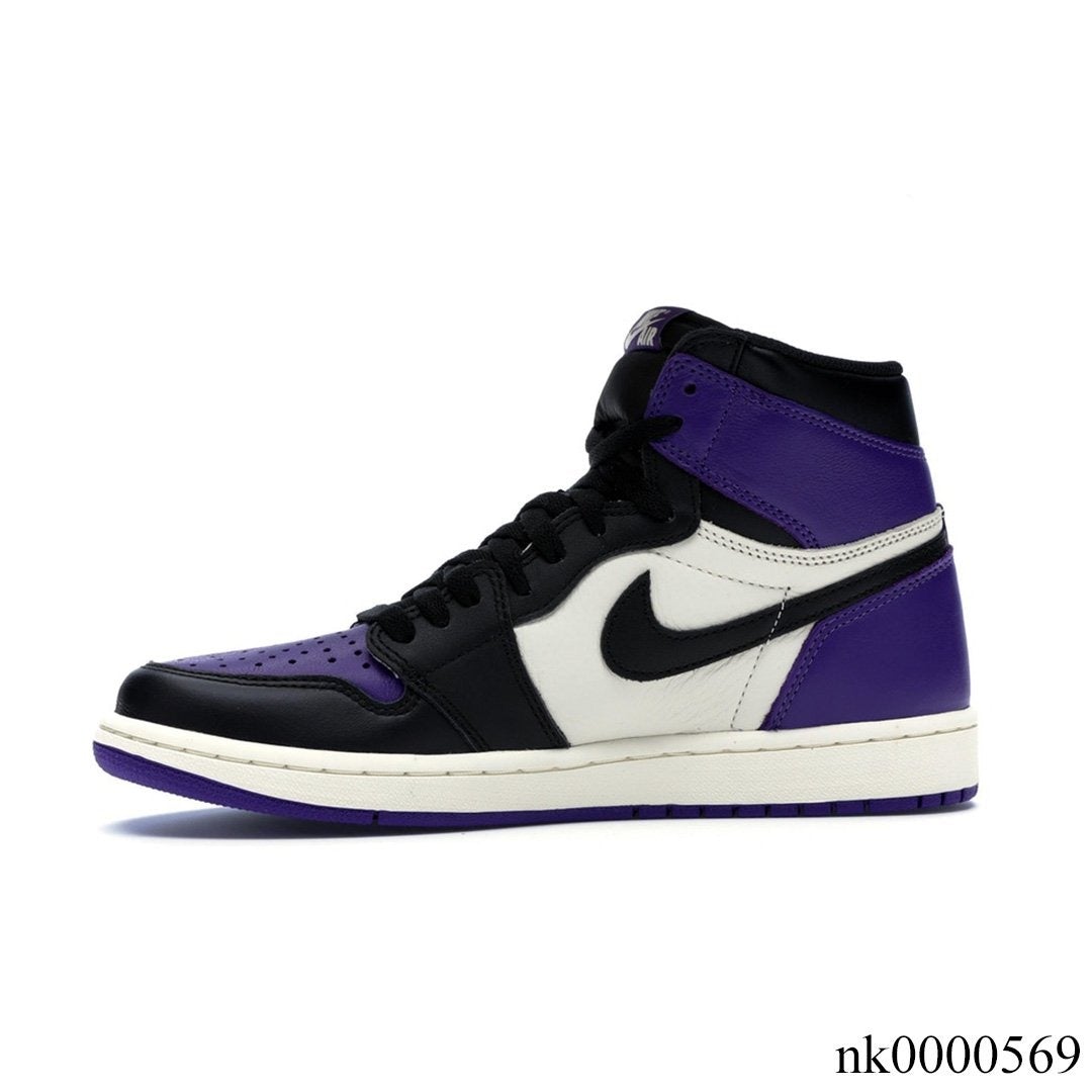 AJ 1 Retro High Court Purple Shoes Sneakers - nk0000569 image 1