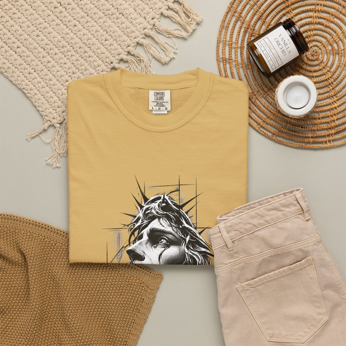 Crown of Faith 1 Unisex Garment-Dyed T-shirt image 36