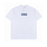 SUP Box Logo Zebra Blue Print T-Shirt in White - 515 - spm0000515 image 0