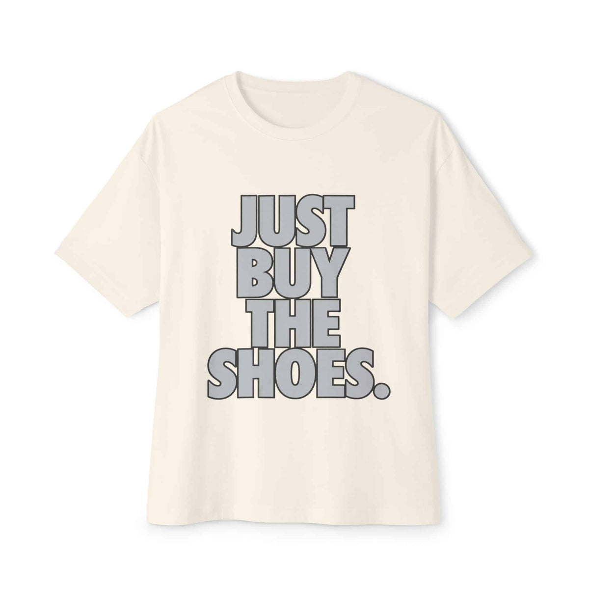 Graphic Print Unisex Oversized Boxy Tee – POD0033 - Natural, L image