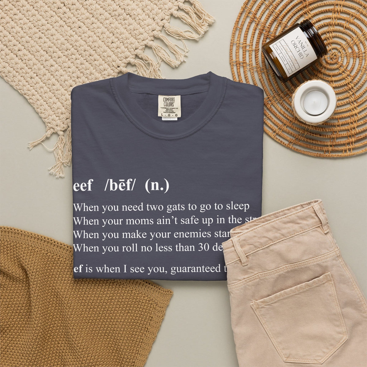 Beef Definition Unisex Garment-Dyed T-shirt image 59