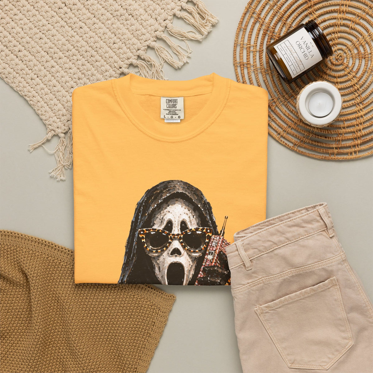 Halloween Ghostface Unisex Garment-Dyed T-shirt image 31