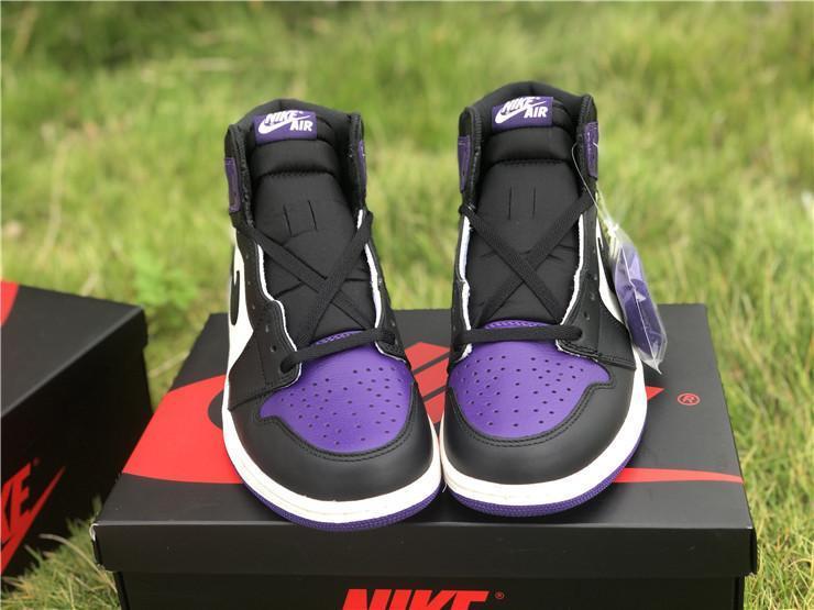 AJ 1 Retro High Court Purple Shoes Sneakers - nk0000569 image 10