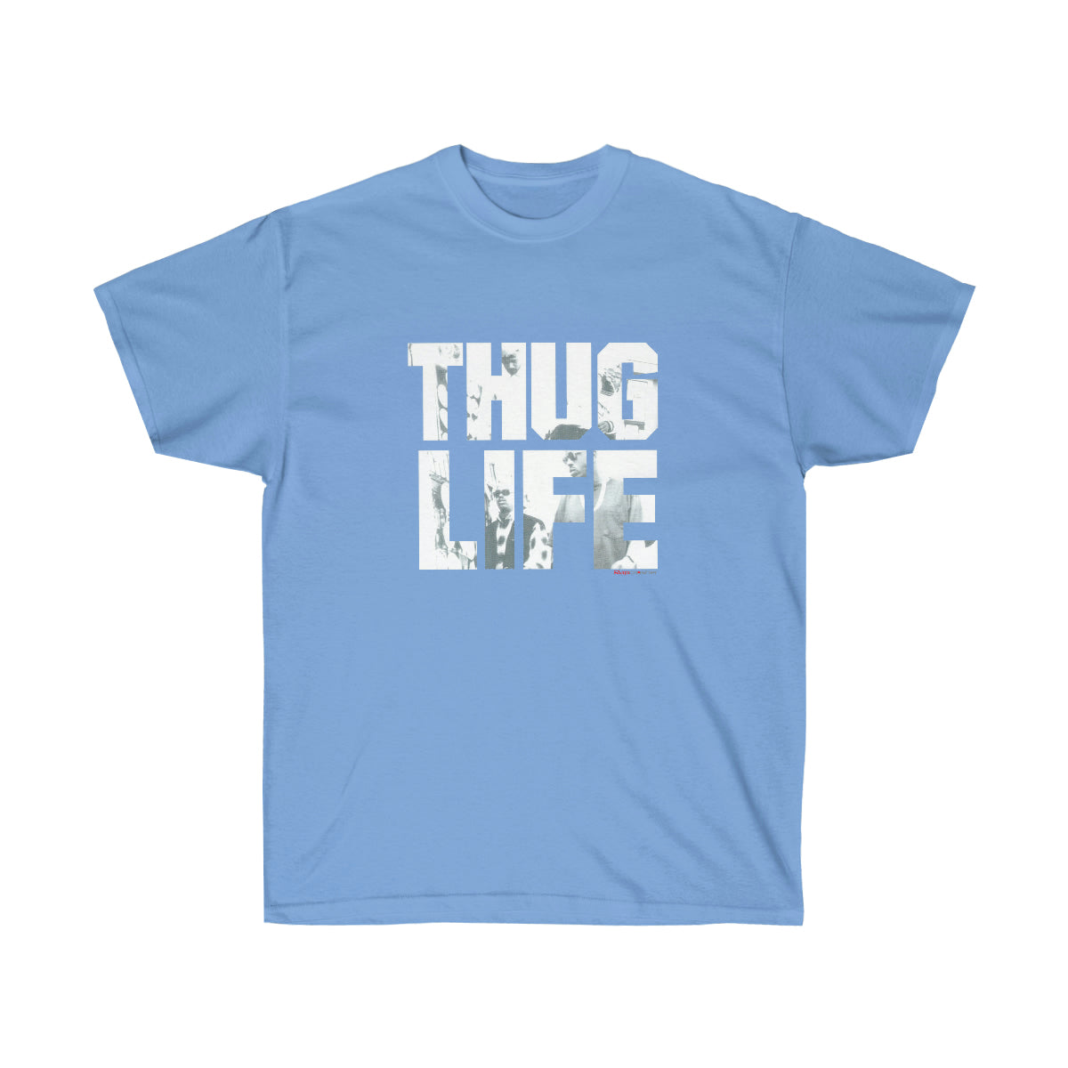 2Pac Thug Life Air Black Men T-Shirt - Carolina Blue, S image