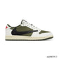 Travis Scott x AJ 1 Low Medium Olive Shoes Sneakers – nk0003913 image 0