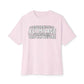 Graphic Print Unisex Oversized Boxy Tee - POD0034 - Soft Pink, XL image