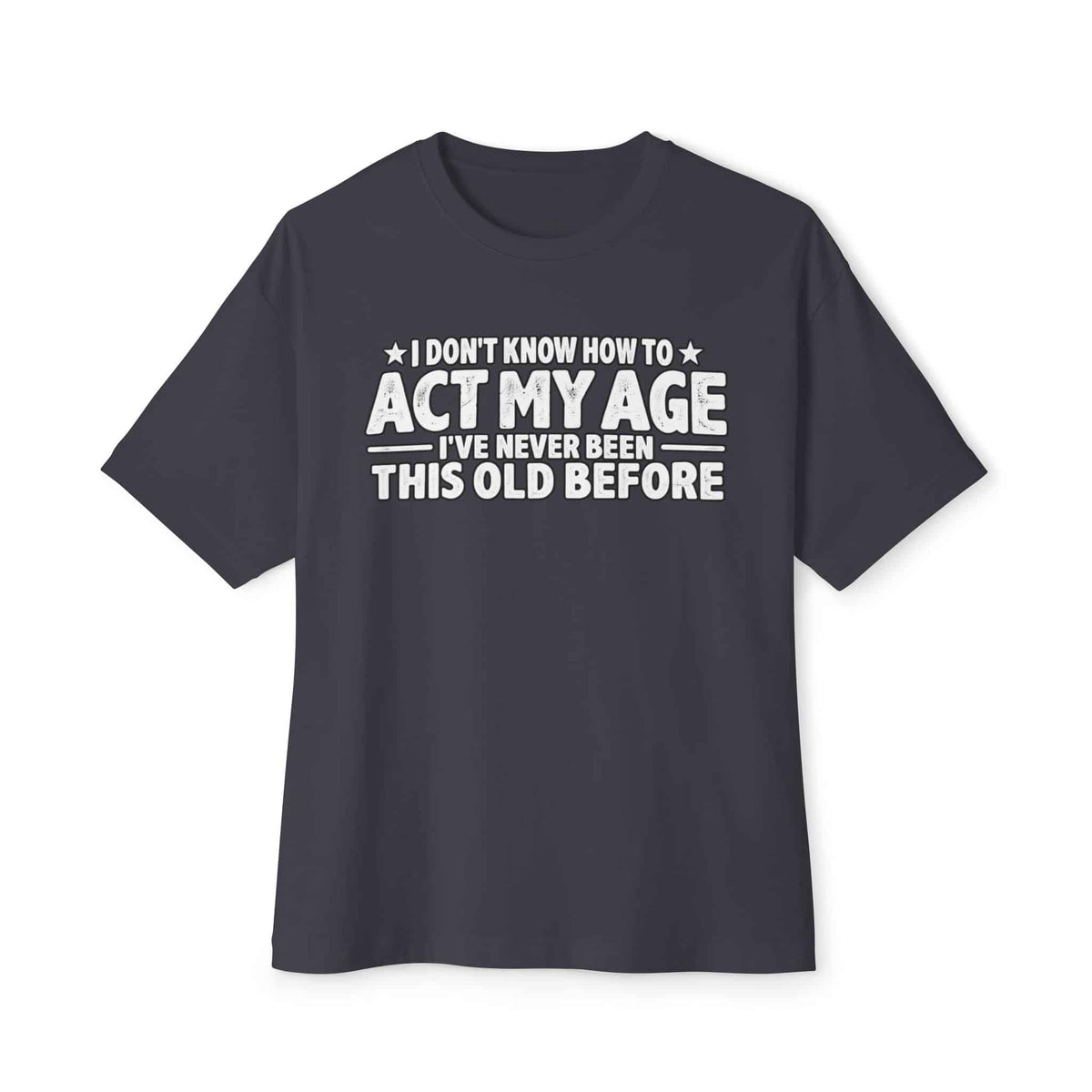 Graphic Print Unisex Oversized Boxy Tee - POD0034 - Dark Grey, L image