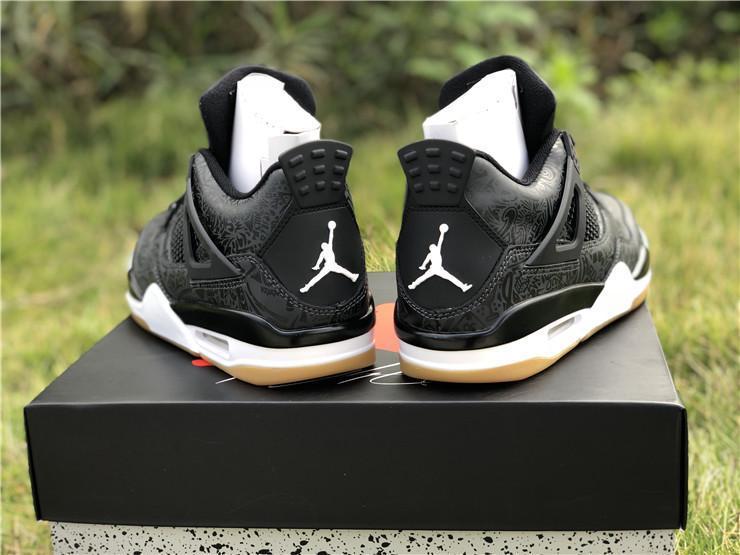 AJ 4 Retro Laser Black Gum Shoes Sneakers - nk0000654 image 22