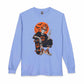 Retro Skater Skeleton Halloween Long Sleeve T-Shirt image 8