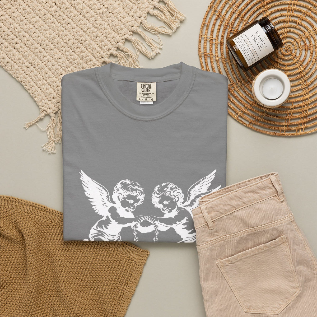 Heavenly Guardians Unisex Garment-Dyed T-shirt image 66