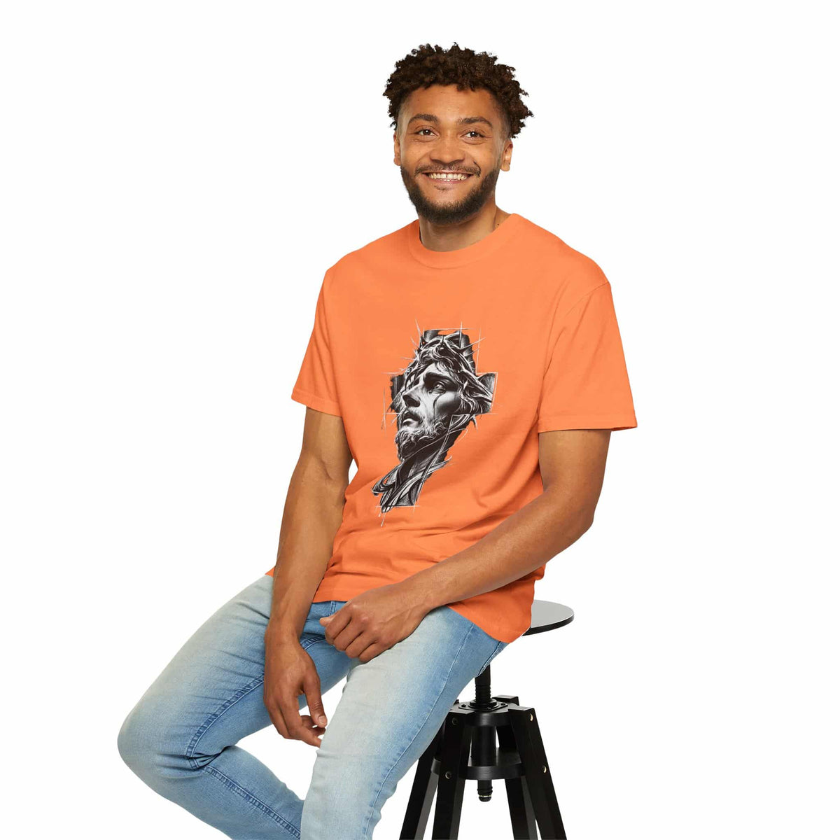 Crown of Faith 2 Unisex Garment-Dyed T-shirt image 16