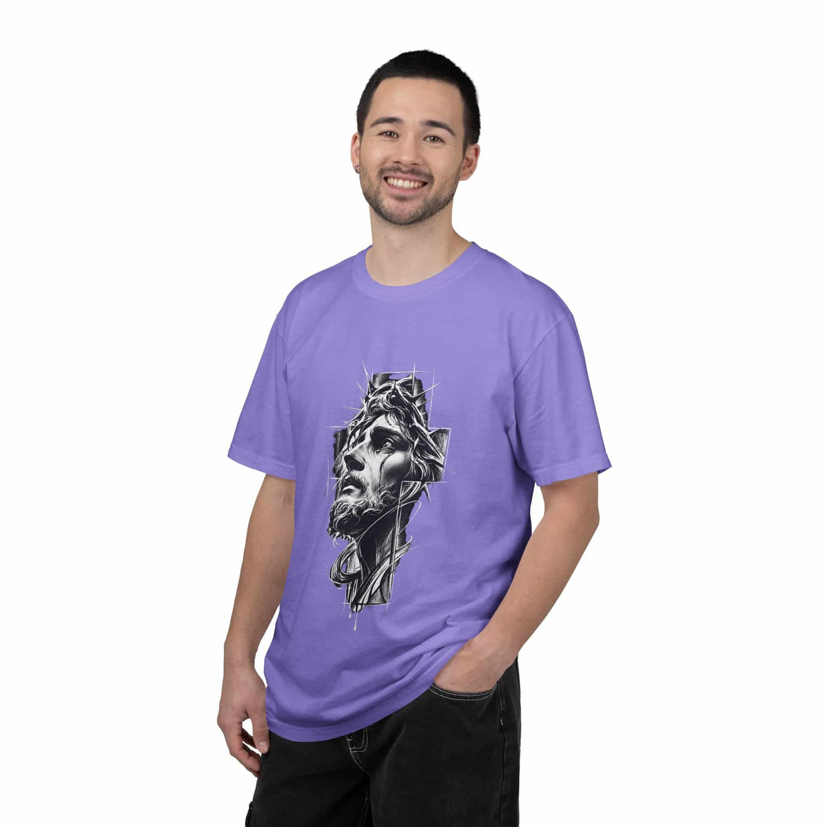 Crown of Faith 2 Unisex Garment-Dyed T-shirt image 67