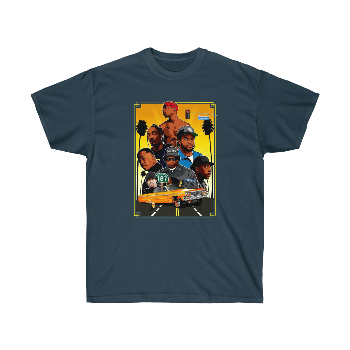 RAP 90's West Coast Legends Men Shirt - Blue Dusk, 2XL image