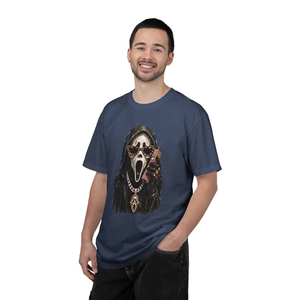 Halloween Ghostface Unisex Garment-Dyed T-shirt image 74