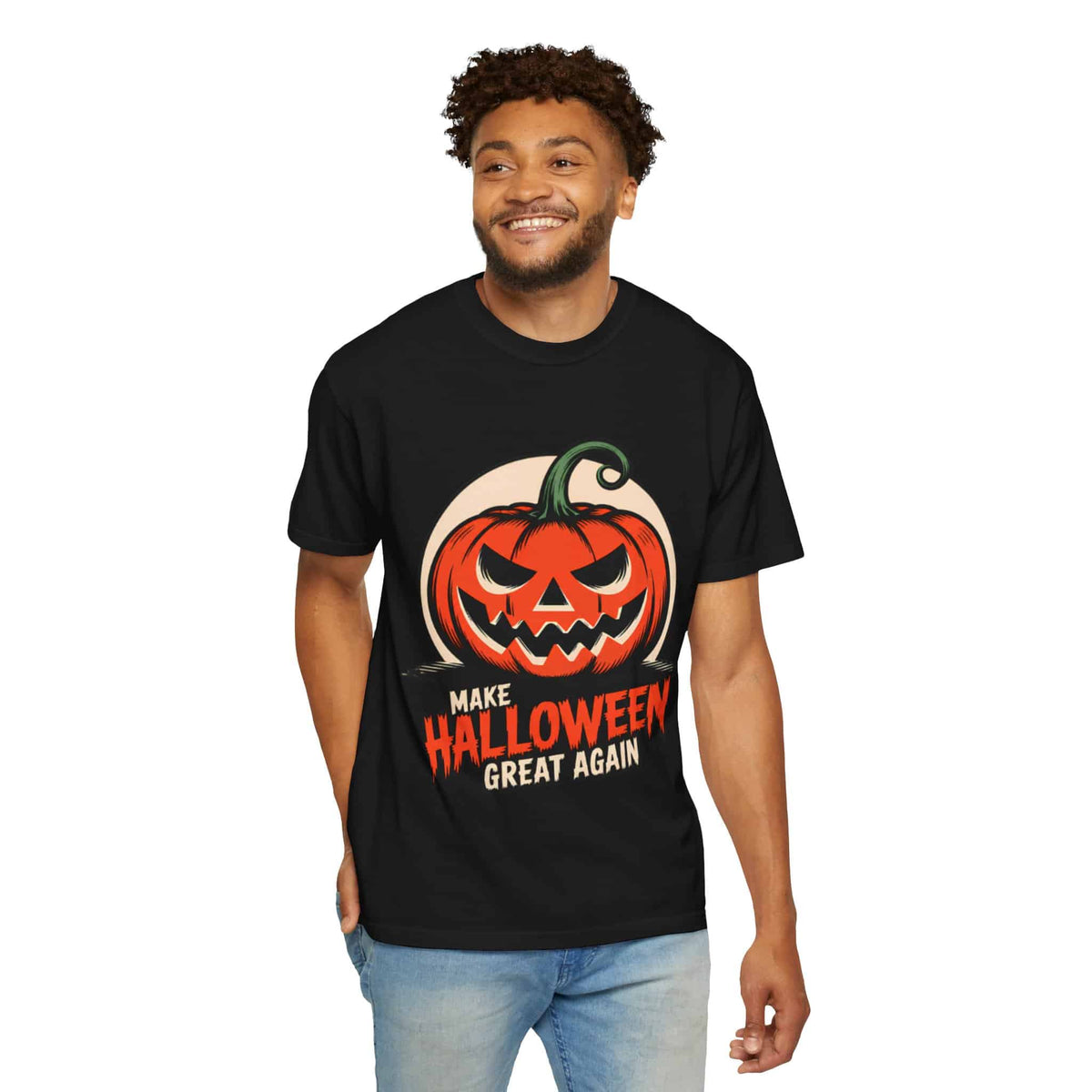 Make Halloween Great Again Unisex Garment-Dyed T-shirt image 8