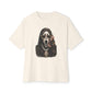 Halloween Ghostface Unisex Oversized Boxy Tee - Natural, M image