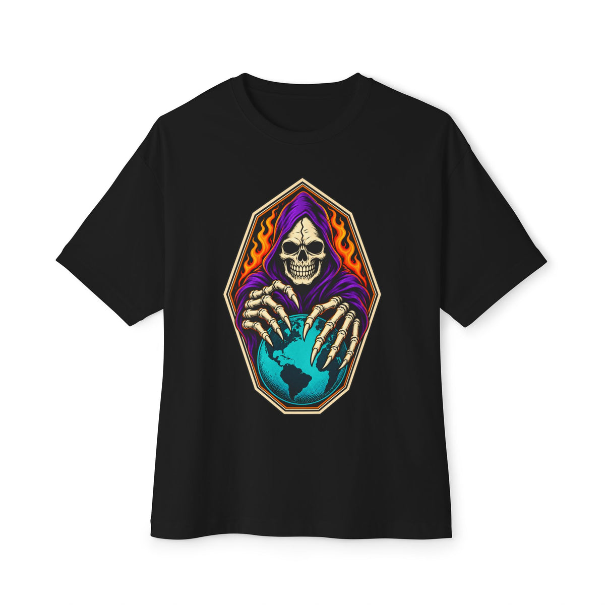 Soul Keeper Unisex Oversized Boxy Tee - Black, L image
