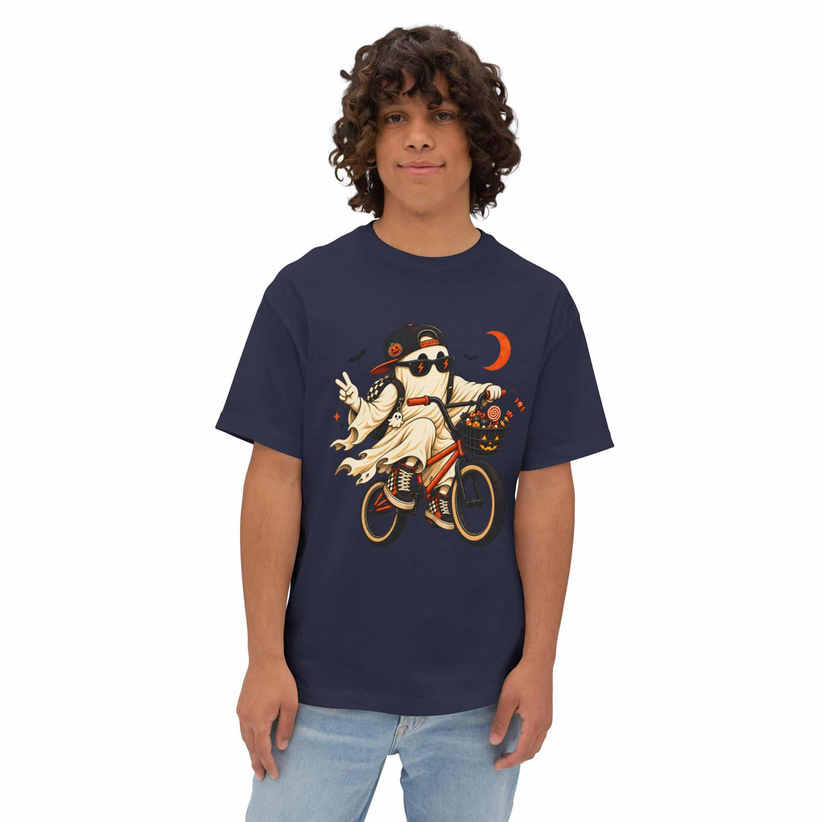 Ghost Rider BMX Unisex Oversized Boxy Tee image 39