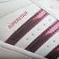AD Superstar II Off White / Maroon / Gold Metallic Shoes Sneakers - nk0005446 image 6