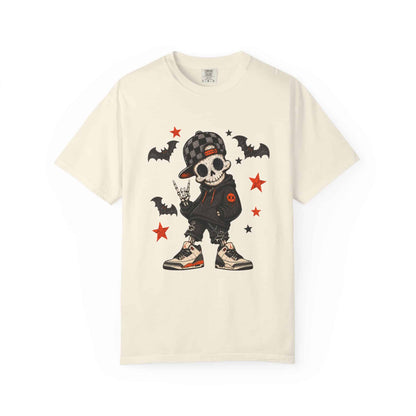 Boy Skeleton Halloween Unisex Garment-Dyed T-shirt image 14
