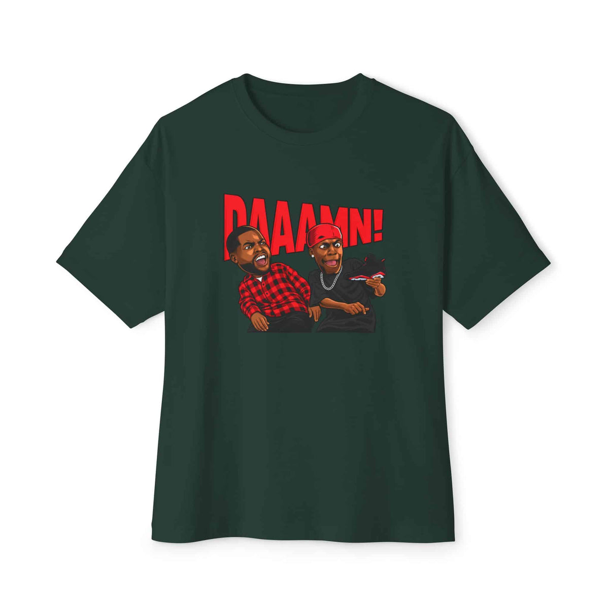 Graphic Print Unisex Oversized Boxy Tee – POD0035 - Forest, XL image