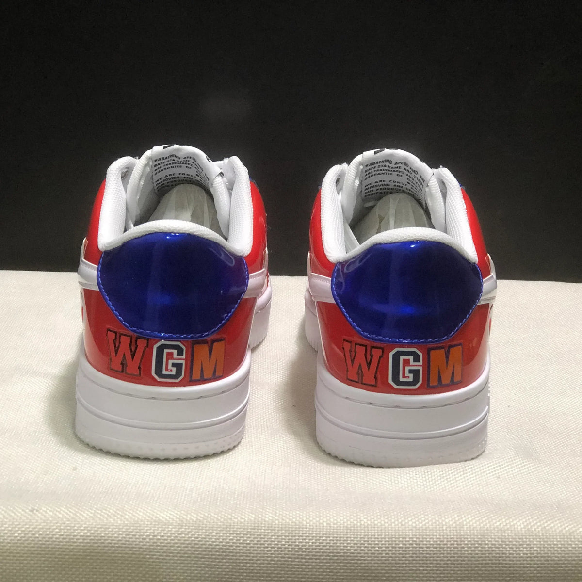 A Bathing Ape Bape Sta Low M2 20th Anniversary Patent Red Shoes Sneakers - nk0005522 image 7